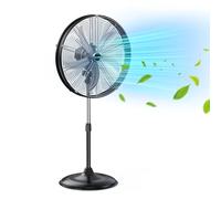 CCGIRU Ventilateur sur pied industriel haute vitesse, 5300 CFM et ventilateur sur pied oscillant professionnel de 50,8 cm avec tête de tambour, ventilateur en métal robuste