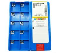 CCGT060202-AK Lot de 10 inserts de tournage en carbure d'aluminium pour semi-finition et finition, haute adhérence et résistance pour la coupe à grande échelle