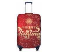 Cchgkpd Housse de bagage élastique lavable avec impression Merry Christmas Too pour valises de 45,7 à 81,3 cm, blanc, S
