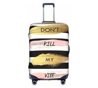 Cchgkpd Stripe Don't Kill My Vibe Housse de bagage élastique lavable pour valises de 45,7 à 81,3 cm, blanc, XL