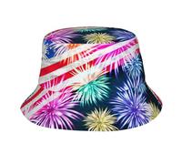 cchgnm Chapeau bob patriotique 4 juillet imprimé drapeau américain, chapeau de soleil, chapeau de plage, chapeau de plage, adapté pour la pêche, la randonnée, les vacances en plein air Noir