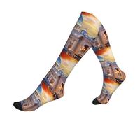 cchgnm Chaussettes de compression unisexes avec imprimé ville du Vatican, douces et anti-humidité, adaptées pour la course, les voyages, la randonnée, 1 noir, Taille unique