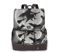 cchgnm Le sac à dos élégant et léger pour femme avec imprimé sorcière d'Halloween est adapté pour diverses occasions telles que le travail, les voyages et les rendez-vous.