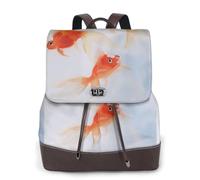 cchgnm Le sac à dos élégant et léger pour femme avec petit poisson rouge nageant dans l'eau est adapté pour diverses occasions telles que le travail, les voyages et les rendez-vous.
