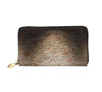 cchgnm Lights Hit The Brick Wall Print Classic Leather Long Clutch Wallet,Stylish Men Sand Women Wallet with Zipper and Multiple Card Slots