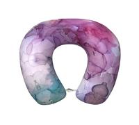 cchgnm Oreiller de voyage en mousse à mémoire de forme avec imprimé marbre abstrait, oreiller portable pour hôtels, camping, personnes dormant sur le côté et sur le dos