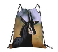 cchgnm Sac de sport léger et pliable avec cordon de serrage - Imprimé sable antilope - Sac de rangement multifonction pour le sport, le yoga, le voyage