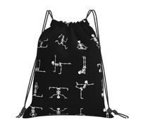 cchgnm Sac de sport léger et pliable avec cordon de serrage - Motif tête de mort - Sac de rangement de voyage pour le sport et le yoga