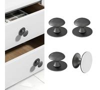 CcHhyyt 6 pièces Boutons auto-adhésifs pour armoire Gris Boutons auto-adhésifs pour armoire en acier inoxydable Knauf à coller pour tiroirs Porte de douche Miroir Placard Porte en verre Poignée de
