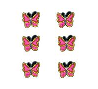 CcHhyyt Lot de 6 Boutons en Caoutchouc Souple en Forme de Dessin Animé pour Enfants Filles et Garçons Pour Tiroirs de Chambre d'enfant(Rose papillon)