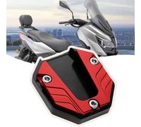 CCHMQ Béquille Moto Pad pour CRF1100L CRF 1100 L Africa Twin Adventure Sports DCT, Aluminium Universel Extension de Béquille Antidérapante Latérale Moto Accessoire,D-Red