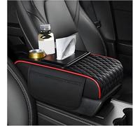 CCHMQ Coussin D'Accoudoir de Voiture en Cuir pour Bugatti Divo 2018 2019 2020 2021 2022 2023 2024 2025 2026, Console Centrale de Voiture Coussin Accessoires de Décoration,D-Black/Red