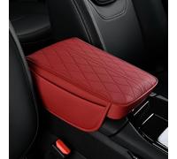 CCHMQ Coussin D'Accoudoir de Voiture en Cuir pour Peugeot Traveller Standard 2016-, Console Centrale de Voiture Coussin Accessoires de Décoration,C-Wine Red