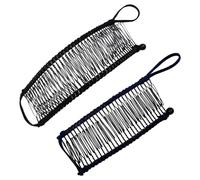 ccHuDE Lot de 2 pinces à cheveux en forme de banane, pinces à cheveux extensibles pour queue de cheval, grands peignes à double peigne pour femmes et filles