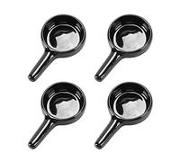 ccHuDE Lot de 4 cuillères à bougie en céramique pour bougie chauffe-cire - Cuillères brûleurs d'huiles essentielles - Cuillères porte-bougie pour parfum et aromathérapie