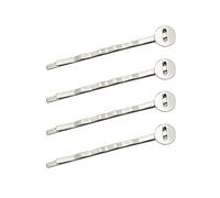 ccHuDE Lot de 50 épingles à cheveux avec plateau rond vierge pour loisirs créatifs Argenté