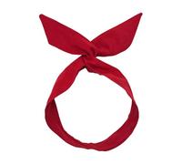 ccHuDE Serre-tête torsadé avec nœud - Bandeau avec oreilles de lapin - Écharpe pour cheveux - Couleur unie - Joli bandeau uni torsadé - Rouge