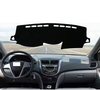 CCHZLJLKP Couverture De Tableau De Bord De Voiture pour Hyundai Solaris Accent RB 2011-2016 Accessoires pour Tapis De Tableau De Bord