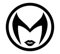 CCI CCI1930 Autocollant en vinyle avec symbole de la sorcière Scarlet Avengers Marvel Comics pour voitures, camions, camionnettes, murs, ordinateurs portables, Noir 14 x 14 cm