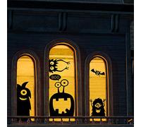 CCINEE Lot de 10 autocollants géants pour fenêtre d'Halloween