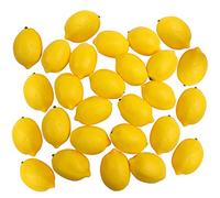 CCINEE Lot de 30 Citrons Jaunes artificiels, Faux Fruits artificiels pour décoration de Table de Cuisine, Accessoire de Photographie