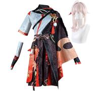Ccipotatoo Jupe/Charlotte/Kaedehara Kazuha Costume de cosplay Ensemble de périphériques de jeu Anime Cosplay Tenue d'Halloween femme Carnaval Fête Anime Vêtements (Kaedehara Kazuha, L)