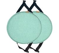 Ccipotatoo Lot de 2/4 coussins de chaise ronds en mousse à mémoire de forme, antidérapants avec attaches, pour tabouret haut, bistrot, bar, salle à manger, cuisine (#11, 45 cm)