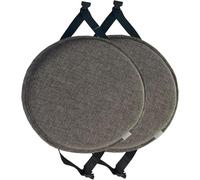 Ccipotatoo Lot de 2/4 coussins de chaise ronds en mousse à mémoire de forme, antidérapants avec attaches, pour tabouret haut, bistrot, bar, salle à manger, cuisine (#5, 30 cm)