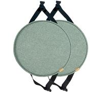 Ccipotatoo Lot de 2/4 coussins de chaise ronds en mousse à mémoire de forme, antidérapants avec attaches, pour tabouret haut, bistrot, bar, salle à manger, cuisine (#7, 35 cm)