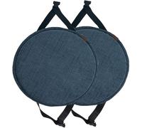 Ccipotatoo Lot de 2/4 coussins de chaise ronds en mousse à mémoire de forme, antidérapants avec attaches, pour tabouret haut, bistrot, bar, salle à manger, cuisine (#8, 40 cm)