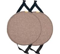 Ccipotatoo Lot de 2/4 coussins de chaise ronds en mousse à mémoire de forme, antidérapants avec attaches, pour tabouret haut, bistrot, bar, salle à manger, cuisine (#6, 35 cm)