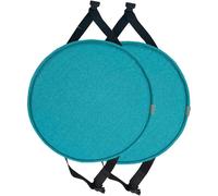Ccipotatoo Lot de 2/4 coussins de chaise ronds en mousse à mémoire de forme, antidérapants avec attaches, pour tabouret haut, bistrot, bar, salle à manger, cuisine (#10, 35 cm)