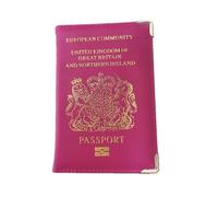 Ccipotatoo Porte-passeport britannique, étui de passeport britannique portable pour homme et femme, étui portefeuille de voyage en cuir synthétique pour passeport, cartes de crédit, cartes