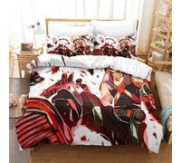 CCIZFMQ My Hero Académie Parure De Lit 3D Imprimé Microfibre 3 Pièces Katsuki Bakugo Housse De Couette pour Enfants Ados Adultes Décoration Chambre À Coucher King(220x240cm)
