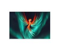 CCIZFMQ Phoenix coloré Murale Aurora Ailes Décoration Murale Image Sur Toile Tableau Impression Sur Toile Pour La Décoration De La Maison 08x12inch(20x30cm)