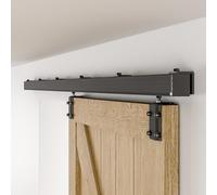 CCJH 2.44M/8FT Quincaillerie De Porte Coulissante Kit Porte Coulissante Rail Box Rail Rouleaux cachés