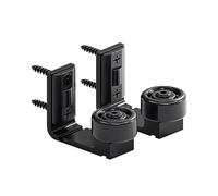 CCJH 2PCS Guide de Plancher de la Porte Coulissante Réglable En bas Montage Mural Guide de Plancher (Noir)