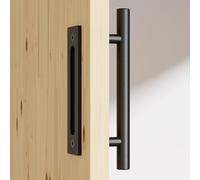 30.48cm /12“ Noir Poignée de porte Pour la porte de grange coulissante - Black Sliding Barn Wood Door Handle Door Pull Flush Handle