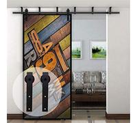 CCJH 4FT/1.2M Rail de porte coulissante suspendu au plafond, Ensemble de rails de suspension en forme de L Noir