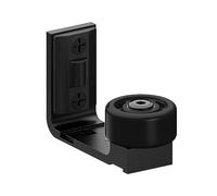 CCJH Ajustable Guide de Plancher Mur/porte Guide Inférieur Pour Porte en Bois Coulissante, Noir
