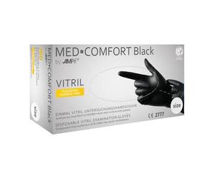 CCK Germany Lot de 100 gants jetables, en vinyle et nitrile, dans une boîte distributrice, noirs, taille L