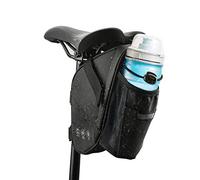 CCKOLE Sacoche de selle de vélo - Étanche - Sac arrière indéchirable - Pour VTT et vélo de course - Avec poche pour bouteille d'eau (1,5 l)