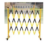 CCKUYT Barrière de sécurité extensible en métal rétractable portable avec bandes réfléchissantes et roulettes, pour événements, construction et contrôle des piétons