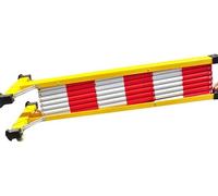 CCKUYT Barrière de sécurité mobile Concertina - Barrière mobile - Clôture de trafic rétractable - Clôture de barrière rétractable pour économiser de l'espace extérieur sur route