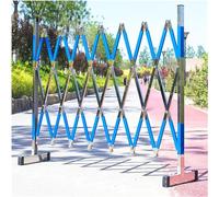 CCKUYT Barrière de sécurité mobile Concertina industrielle en métal avec roulettes, barrière rétractable pour garage, centre commercial, 1,2 m de haut, gain de place