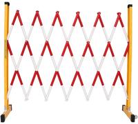 CCKUYT Barrière de sécurité mobile Concertina rétractable avec roues, barricade de sécurité portable jaune noir pour chantiers de construction, ascenseurs, routes extérieures, économie d'espace