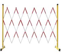 CCKUYT Barrière de sécurité mobile Concertina rétractable avec roues - Barrière de circulation portable réglable pour patio, garage, extérieur - Économie d'espace