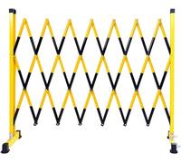 CCKUYT Barrière de sécurité mobile Concertina rétractable Barricade Clôture de circulation fournit un avertissement efficace. Gain de place