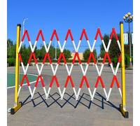 CCKUYT Barrière de sécurité mobile Concertina rétractable - Barrière de sécurité industrielle pliable avec roulettes, flexible et rétractable pour économiser de l'espace