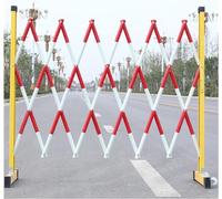 CCKUYT Barrière de sécurité mobile Concertina rétractable - Contrôle de la foule - Tube en fibre de verre robuste avec poulies - Gain de place